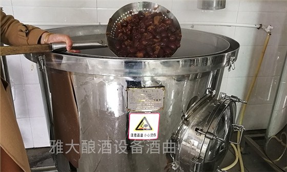 200斤电加热侧开口固态做酒设备——红枣煮熟