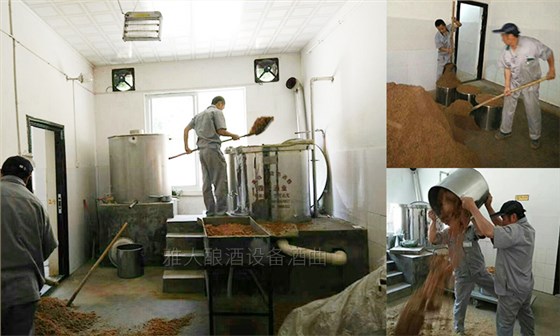 工人正在酿酒操作 多功能酿酒设备 工人正在酿酒操作 多功能酿酒设备