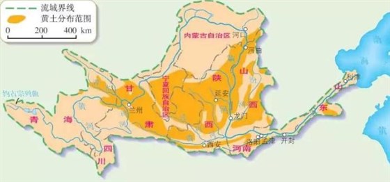 黄河流域示意图