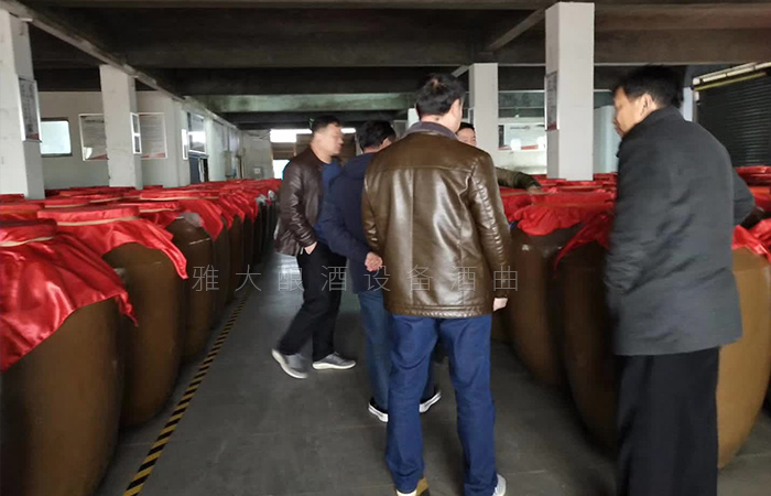 陈总来雅大考察参观存酒车间 陈总来雅大考察参观存酒车间